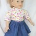 American Girl Doll Clothes Blue Denim Twirly Skirt for 18 inch doll