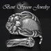 Spoon Ring, Vintage Tiger Lily 1905 Wrap Around Silverware Spoon Ring size 5, Silverware Jewelry