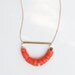 Coral & Leather Necklace