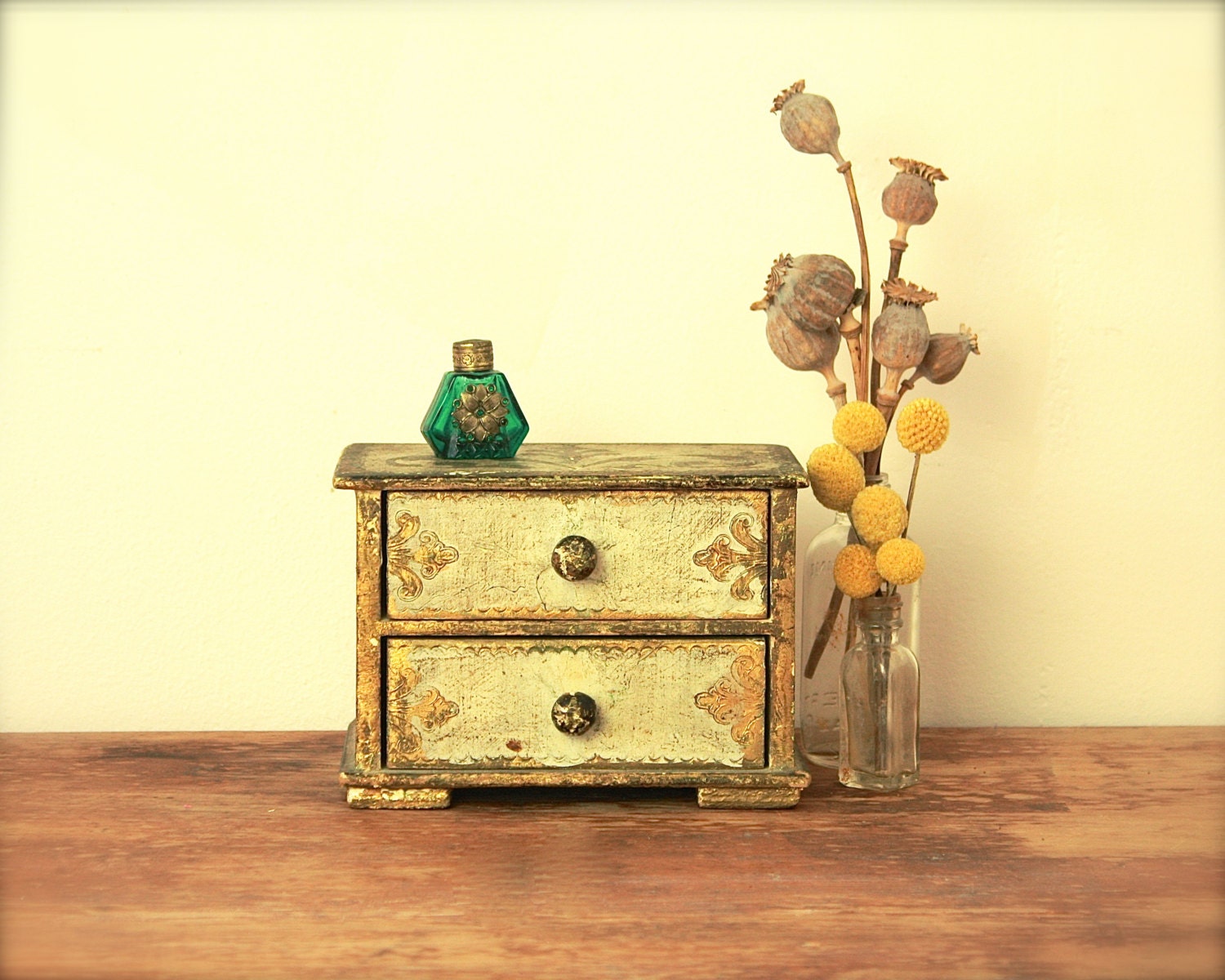 vintage florentine jewelry box