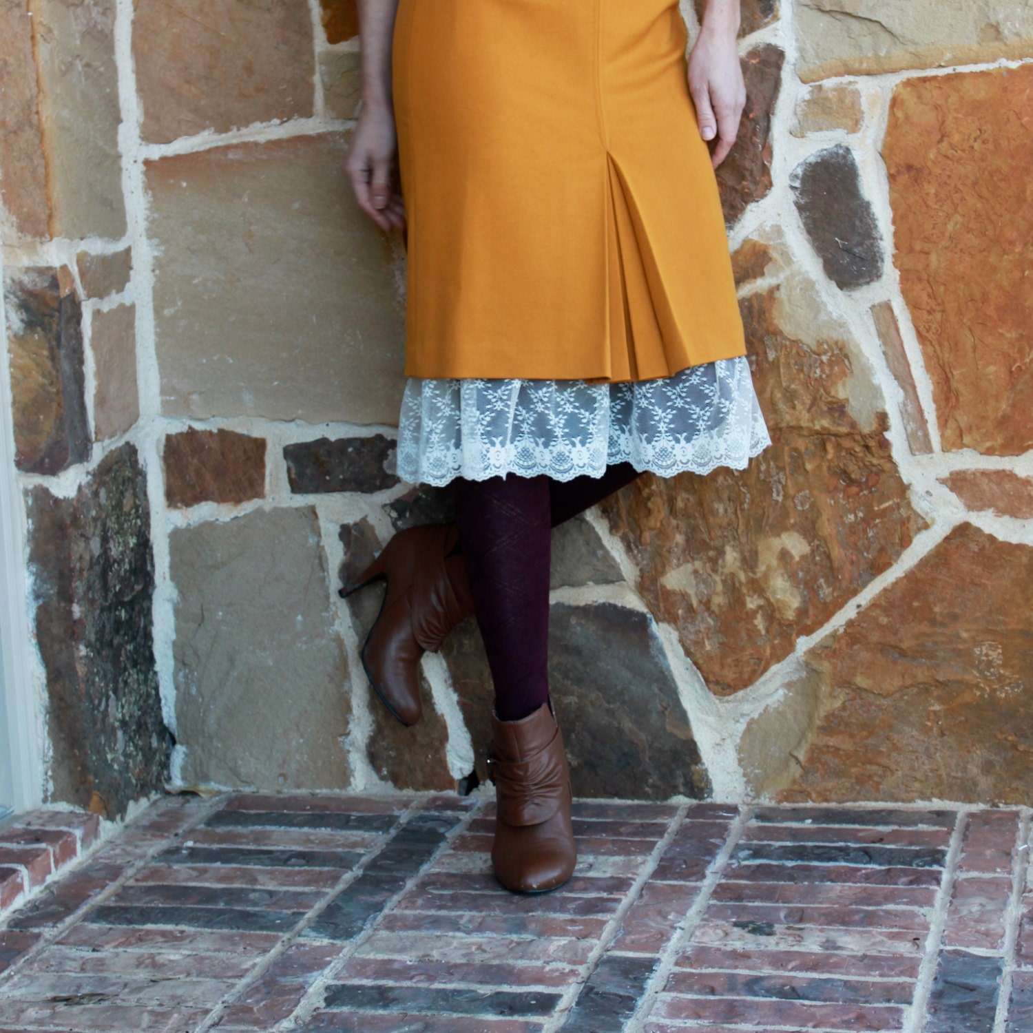 Slip Extender: Long Cream Lace