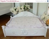 ON SALE Shabby wooden Pet Bed Handcrafted Chic For Small Dog Or Cat