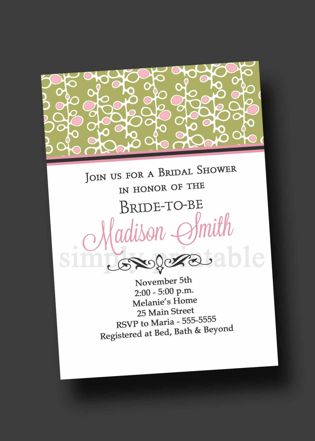 Bridal Shower Invitation (Digital File) Il_570xn