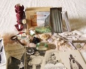 French Box Treasures Inspiration kit 120g 4.23oz Assemblage Collage Craft Cards
