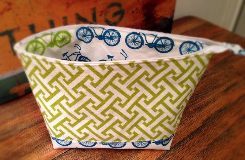 Lime green cruisers zipper pouch