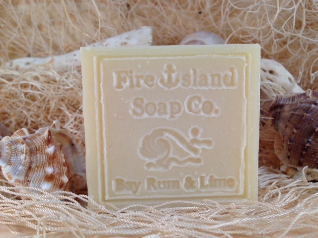 FREE SHIPPING w/a item - Bay Rum & Lime Soap, Large Bar, All Natural Soap, Handmade Soap
