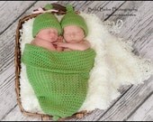 Newborn Two Peas in a Pod Photo Prop - Twins
