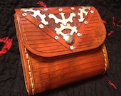 Reduced Price - Steampunk Hand-tooled Belt Pouch