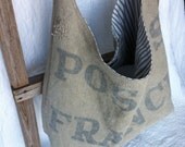 POSTES FRANCE - reconstructed antique french mail sack sling bag