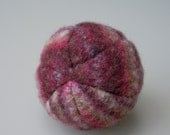 Cat Toy Felted Red and Tan Lambs Wool Catnip Ball