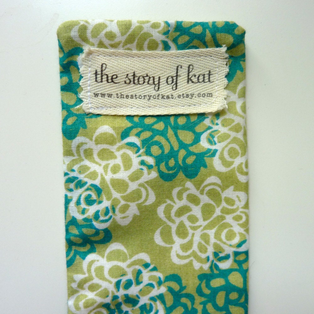 Green Floral Draft Stopper. Double Stuffed.