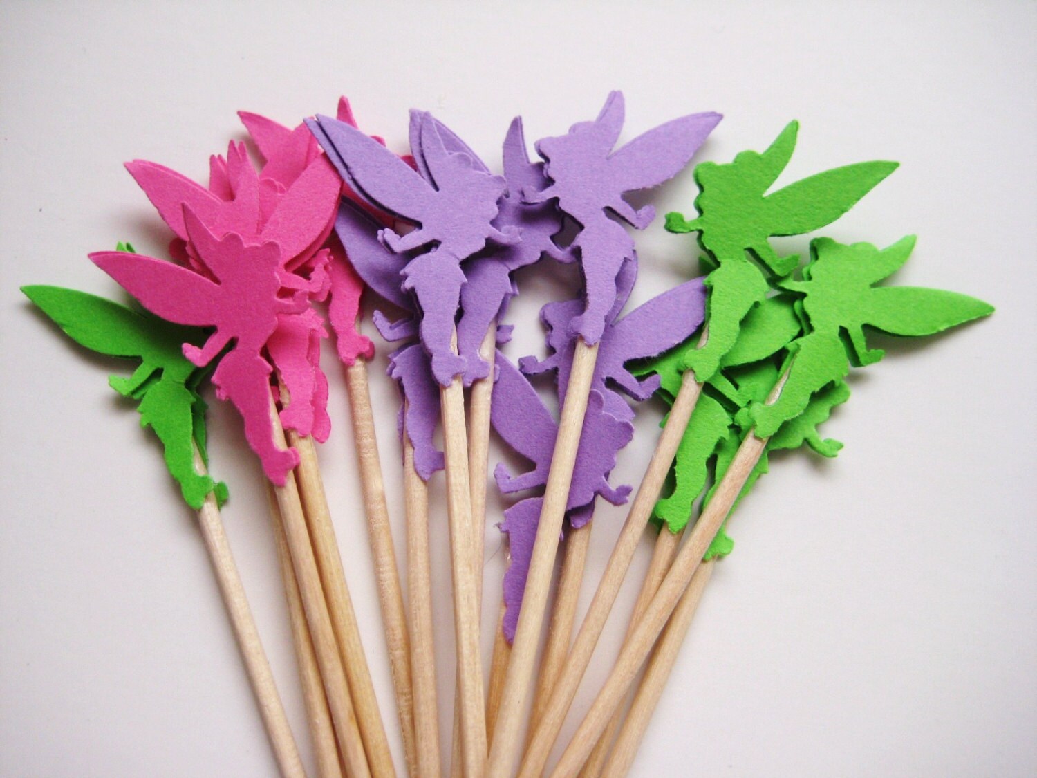 24 Pink Purple Green Tinkerbell Party by ThePrettyPaperShop