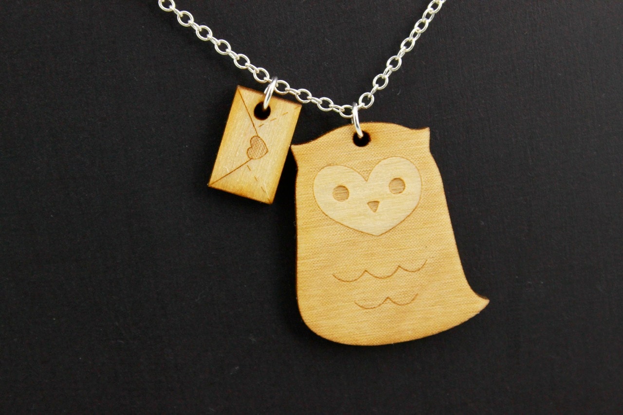Wooden Owl Post Necklace - Henry