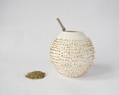 Exclusive Yerba Mate Mug with Spikes Coverd with Gold