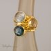 Aquamarine ring - March Birthstone Ring - Gemstone Ring - Bezel Set ring - Stackable ring - Gold ring - Mother's Day Gift
