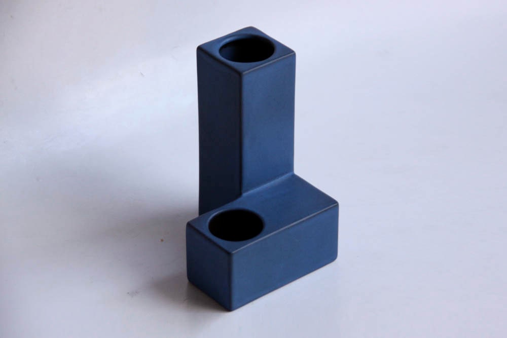 Mid Century Blue Cor Unum Vase (6)  - Dutch Pottery c.70s 80s