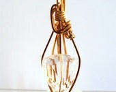 Free Form Wire Wrapped Crystal Pendant