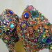 Cinderella's Rainbow... Brilliant colorful, crystal, glass and pearl embellished wedding and party shoes