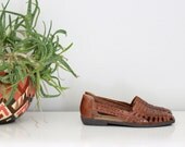 Huarache Style Leather Sandals in Brown 6