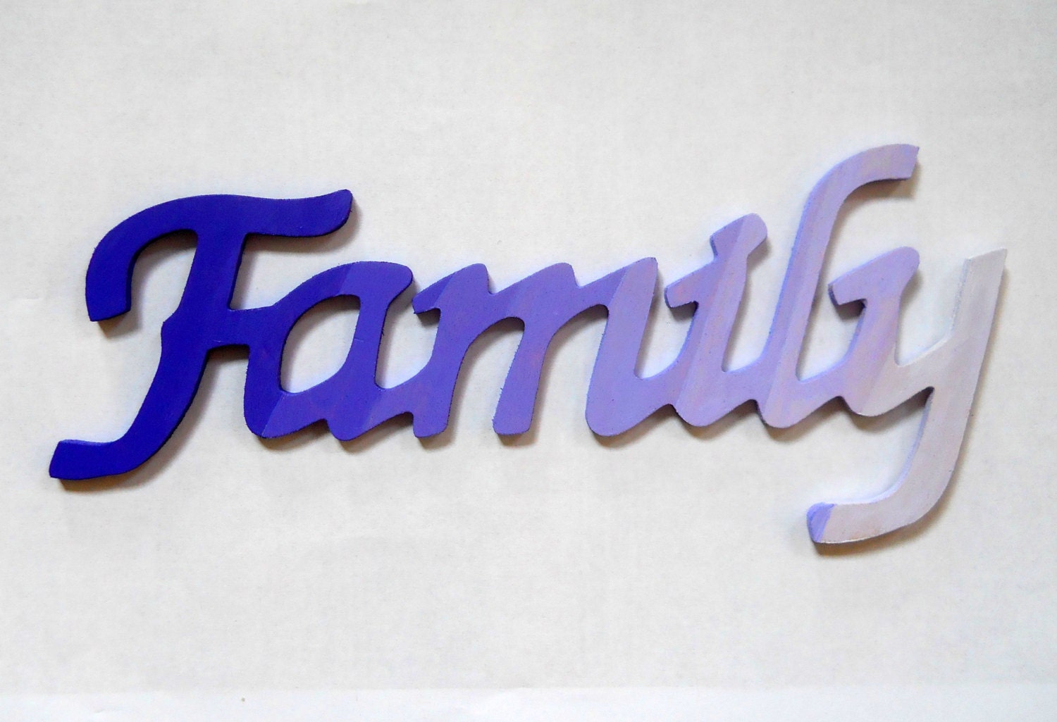 FAMILY - Handpainted Wood Sign - purple ombre - Made to Order - PreciousBeast
