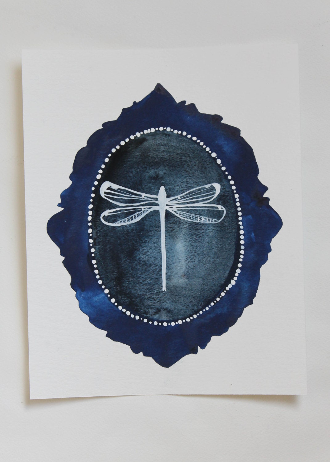 Dragonfly Specimen No.3 Original Gouache & Watercolor Art