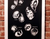 Oyster Silkscreen Print Black
