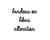 Customizing your bandeau or bikini