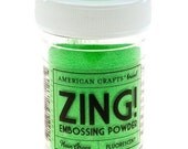 Neon Green Fluorescent Zing Embossing Powder American Crafts