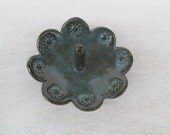 Ceramic Ring Holder // Handmade Pottery Ring Dish // Flower Ring Dish Blue Gray