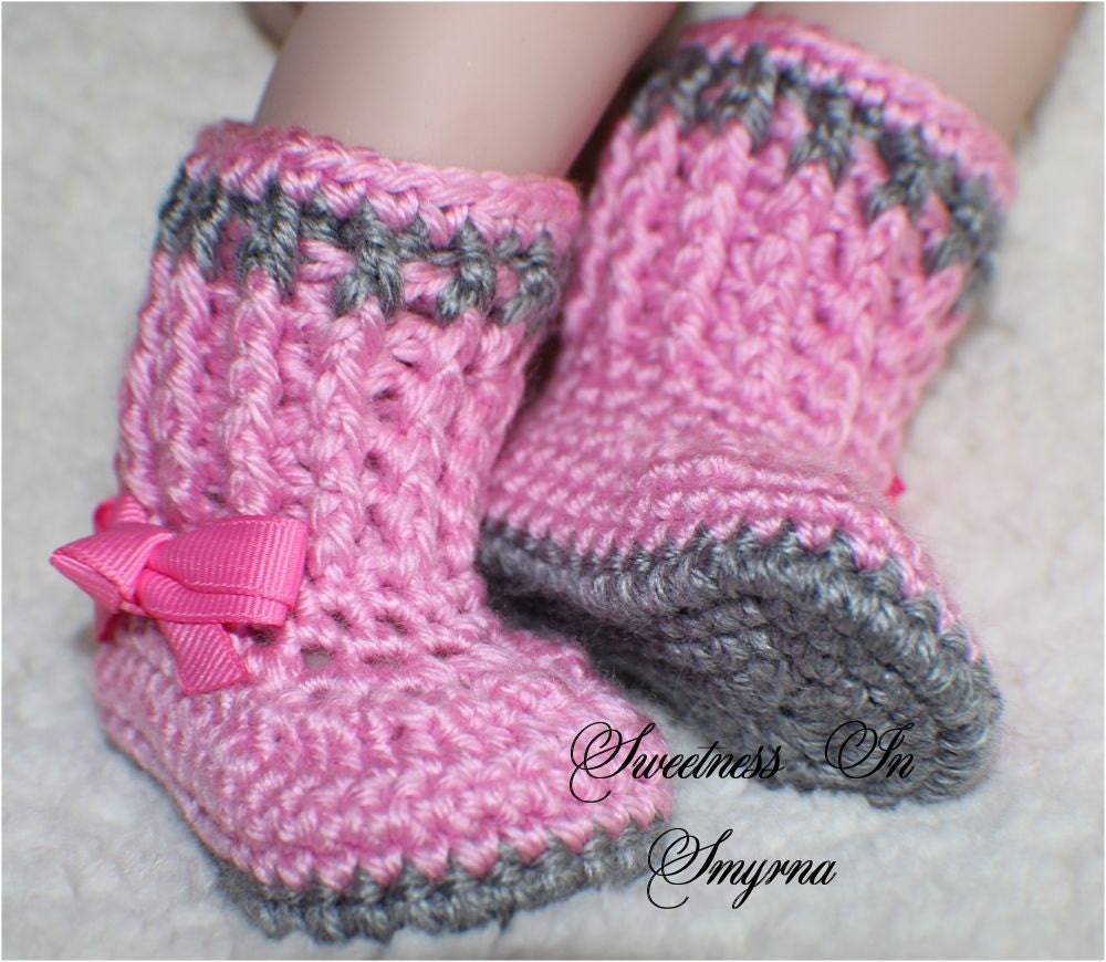 Crochet Baby Booties / Baby Shoes / Baby Girl by 