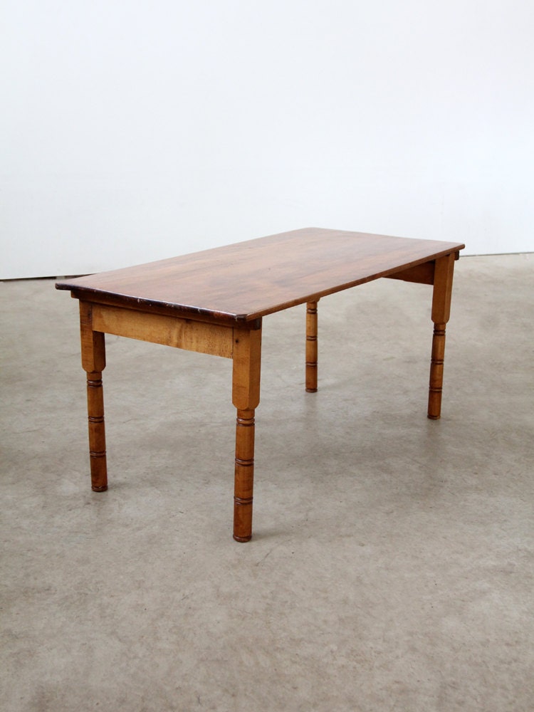 Vintage Coffee Table / Wood Folding Table