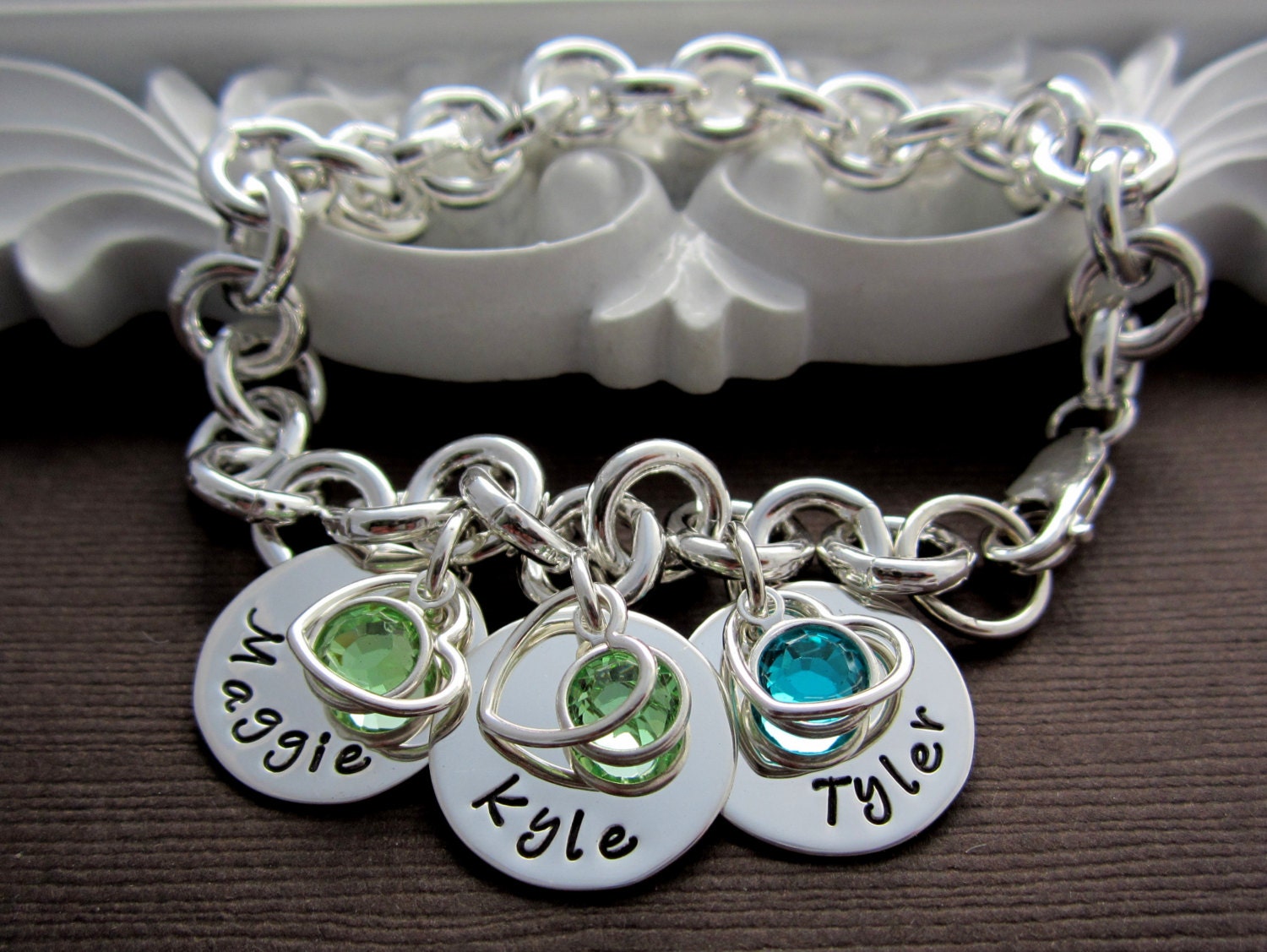 Mother's Birthstone Bracelet Grandmother bracelet by ShinyMetals