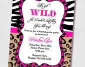 Bachelorette Invitation - Printable Digital File - Animal Print Wild Party Invite Il_170x135