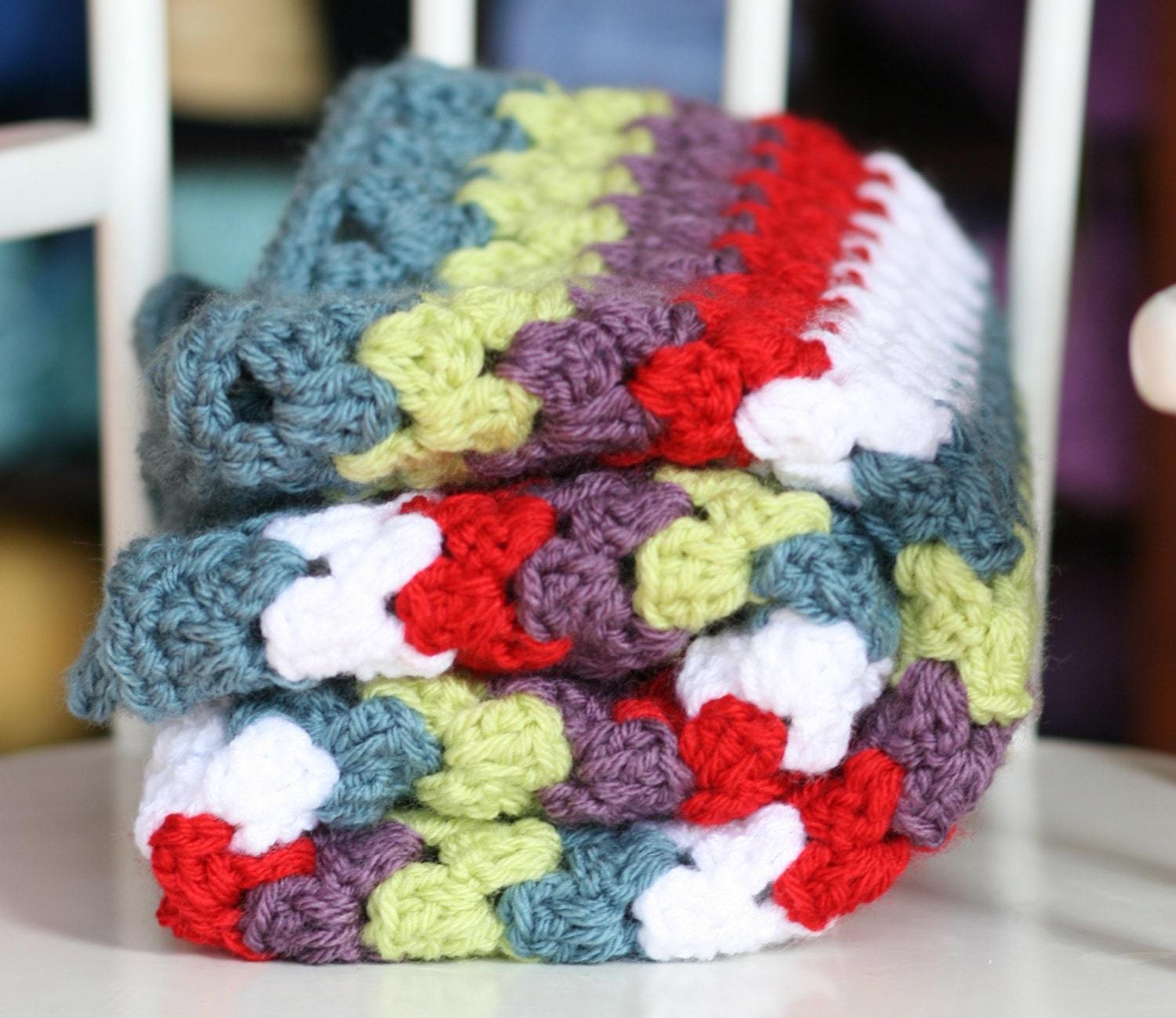 Gender Neutral Baby Blanket, Striped Baby Blanket, Modern Baby Blanket, Mod Baby Blanket