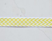 Yellow and white chevron striped 3/8" grosgrain ribbon- wedding Il_170x135