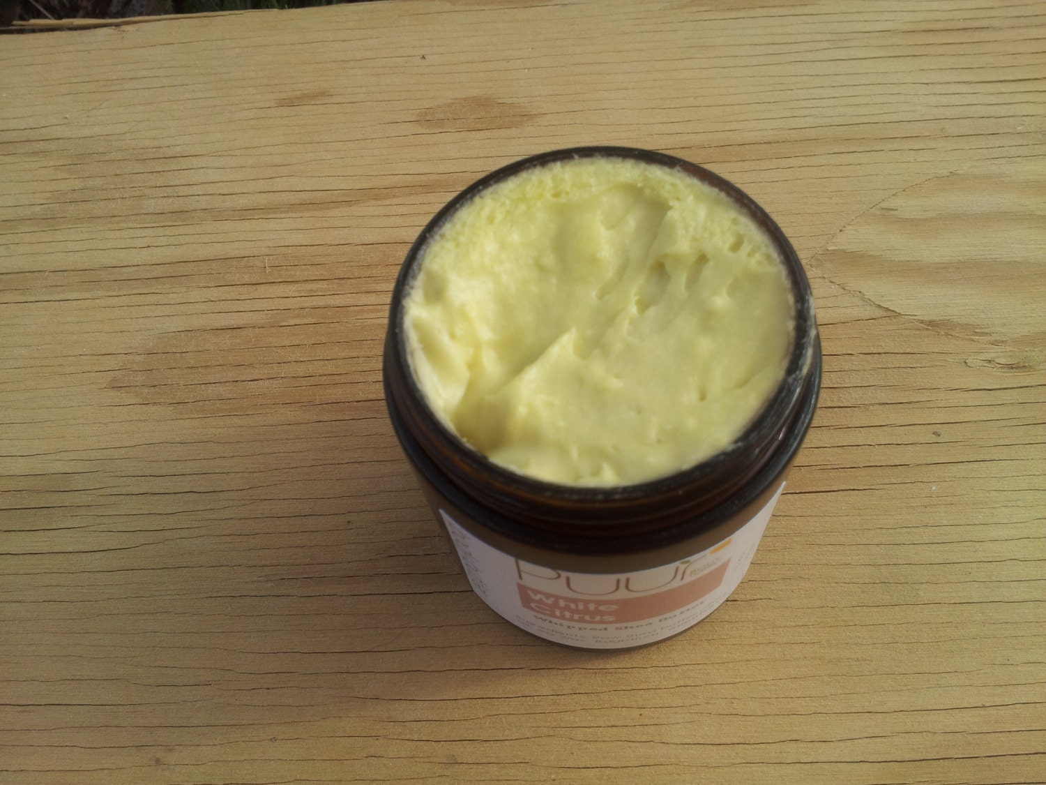 White Citrus Whipped Shea Butter Raw Shea Body Butter 4oz VEGAN Moisturizing