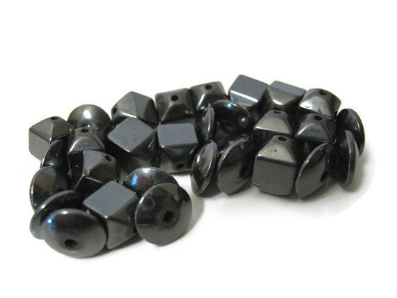 8 mm Gunmetal Grey Imitation Hematite Magnetic Bead Lot Mix