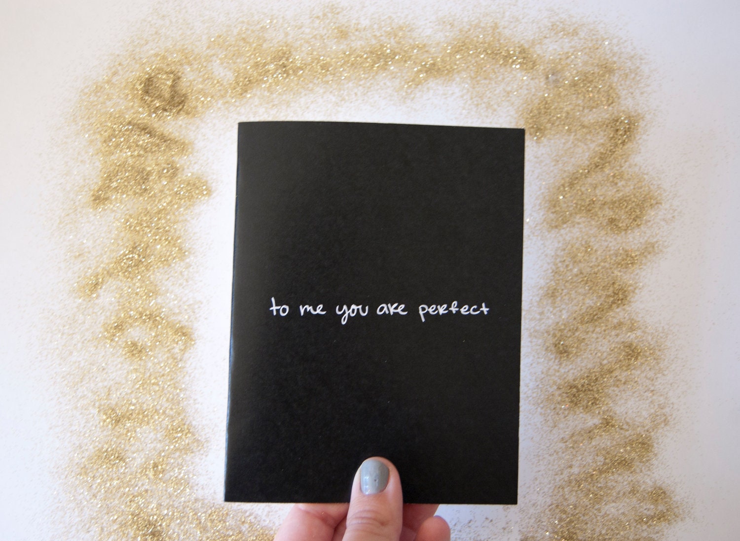 To Me You Are Perfect - I Love You Note - Minimalist Greeting Card - Valentine