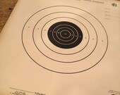 Vintage Paper NRA Bulls Eye Pistol Target