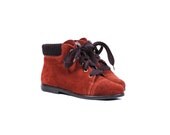 Vintage Womens US 6 1/2 Claudine Brown/Black Leather Lace Up Ankle Boots