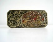 Art Nouveau French Biscuit Tin w/ Cherubs