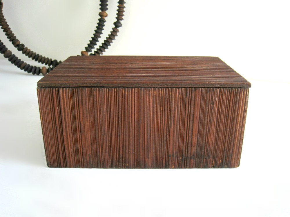 Vintage Wood Box - Rustic Cottage Decor and Storage