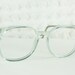 80s Glasses Vintage 1980's Round Eyeglasses Light Blue Gray Oversize Translucent Light Horn Rim Optical Frame Unisex NOS Multiple Sizes