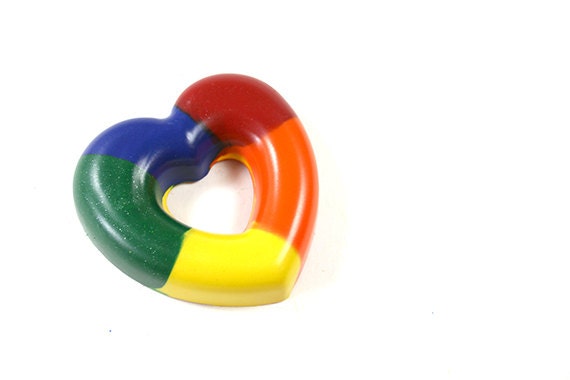 Heart Ring  Rainbow crayon by Scribblers Crayons