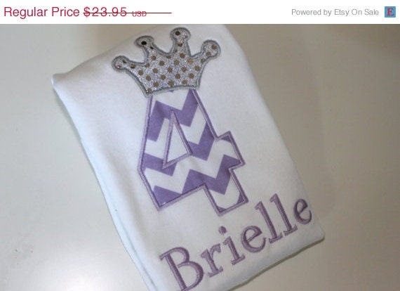 HUGE SA:E- Chevron, Princess Personalized Birthday Shirt /Onesie, 1st birthday, 2nd birthday, 3rd birthday, 4th birthday, 5th birthday