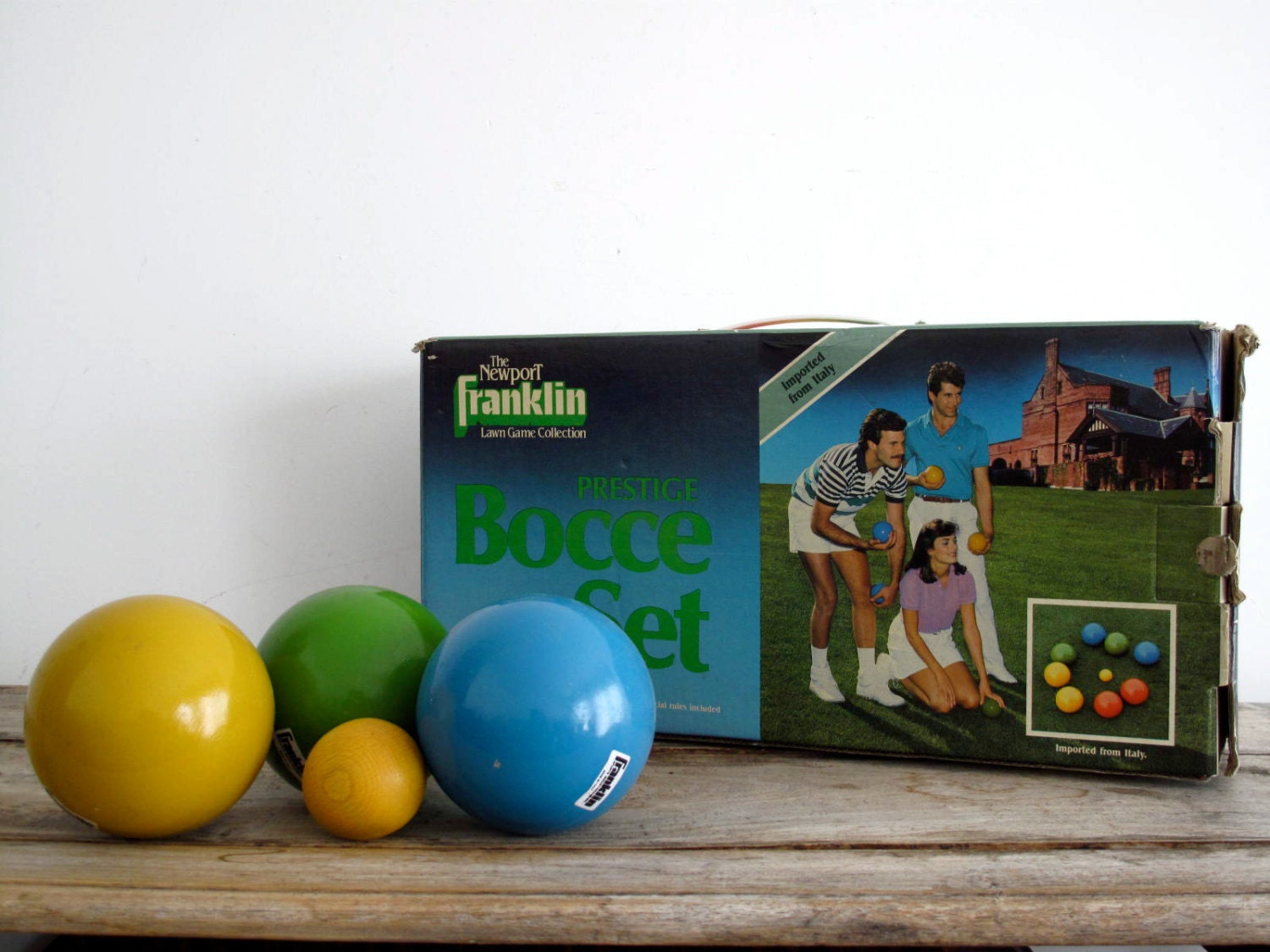 Vintage Bocce Ball Set Outdoor Games Summer by SnapshotVintage