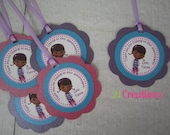 Doc Mcstuffin Favor Tags - set of 12