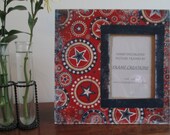 5x7 Patriotic Themed - Hand Decorated Picture Frame
