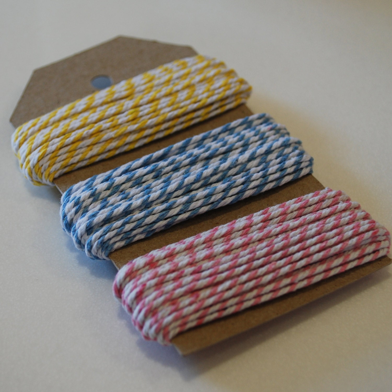 Bakers Twine 8 Ply - 15m - 3 Colours - Yellow, Blue, Pink Il_570xn