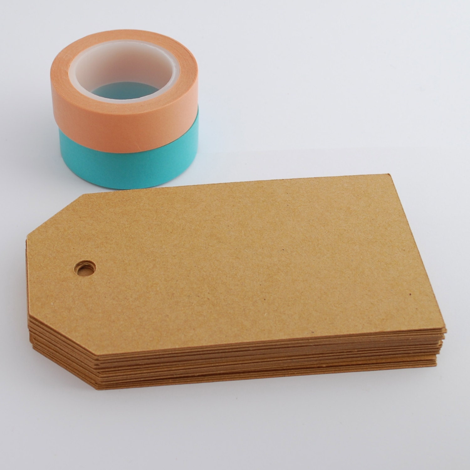 Tags 100 Basic Large - Brown Kraft - Blank Gift Tags Il_570xn